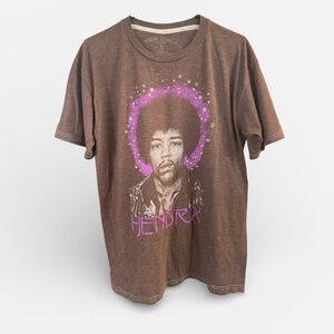 Jimi Hendrix Ripple Junction Brown Graphic Tee Size L